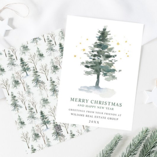 Cartes Pour Fêtes Annuelles Elégant Pine Tree Noël Accueil d'entreprise