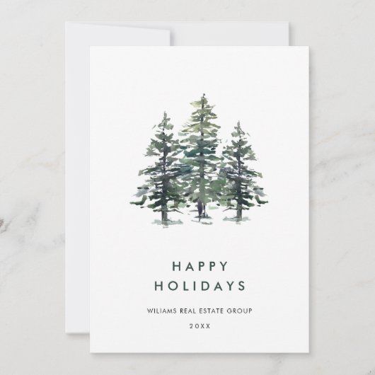 Cartes Pour Fêtes Annuelles Elégant Pine Tree Noël Accueil d'entreprise (Devant)