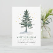 Cartes Pour Fêtes Annuelles Elégant Pine Tree Noël Accueil d'entreprise (Debout devant)