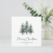 Cartes Pour Fêtes Annuelles Elégant Pine Tree Noël Accueil d'entreprise (Debout devant)