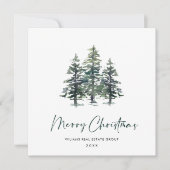 Cartes Pour Fêtes Annuelles Elégant Pine Tree Noël Accueil d'entreprise (Devant)