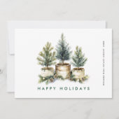 Cartes Pour Fêtes Annuelles Elégant Pine Tree Noël Société Salutation (Devant)
