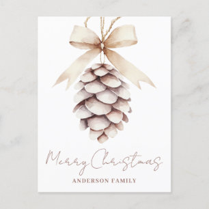Cartes Pour Fêtes Annuelles Elégant Pinecone Aquarelle Noël
