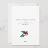 Cartes Pour Fêtes Annuelles Elégant Poinsettia Noël Mistletoe Salutation (Dos)