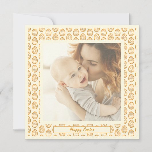 Cartes Pour Fêtes Annuelles Elegant Pretty Pastel Chic Photo Happy Easter Eggs (Devant)