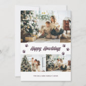 Cartes Pour Fêtes Annuelles Elégant Purple Gold Happy Howlidays Photo (Devant)