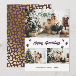 Cartes Pour Fêtes Annuelles Elégant Purple Gold Happy Howlidays Photo
