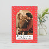 Cartes Pour Fêtes Annuelles Elegant Red Hearts Happy Valentine's Day 1 Photo (Debout devant)