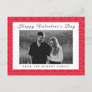 Cartes Pour Fêtes Annuelles Elegant Red Hearts Happy Valentine's Day 1 Photo