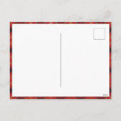 Cartes Pour Fêtes Annuelles Élégant Reindeer Rouge & Or Plaid sur mesure & Pho (Dos)