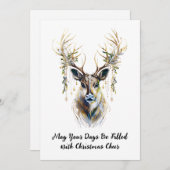 Cartes Pour Fêtes Annuelles Élégant Rinder, Vos Jours Rempli Noël Soir (Devant / Derrière)