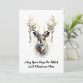 Cartes Pour Fêtes Annuelles Élégant Rinder, Vos Jours Rempli Noël Soir (Debout devant)
