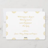 Cartes Pour Fêtes Annuelles Elégant Rouge or Joyeux Noël Joyeux Fêtes Joyeuses (Dos)