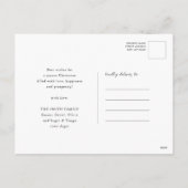 Cartes Pour Fêtes Annuelles Élégant Rouge Poinsettia Floral Script moderne (Dos)