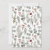 Cartes Pour Fêtes Annuelles Élégant Rouge Script Foliage Photo Arch Noël (Dos)