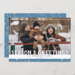 Cartes Pour Fêtes Annuelles Elegant Saison Salutations Winter Snow Photo<br><div class="desc">Elegant Saison Salutations Winter Snow Photo Holiday Card</div>