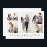 Cartes Pour Fêtes Annuelles Élégant salut minimaliste de Noël 5 Photo<br><div class="desc">Surprenez et apportez la joie à vos proches et rendez la fête inoubliable. Pour plus de personnalisation,  cliquez sur le lien "customiser plus" et utilisez notre outil de conception pour modifier ce modèle.</div>