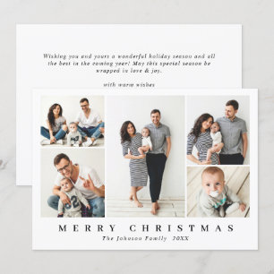 Cartes Pour Fêtes Annuelles Élégant salut minimaliste de Noël 5 Photo