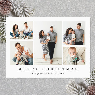 Cartes Pour Fêtes Annuelles Élégant salut minimaliste de Noël 5 Photo