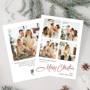 Cartes Pour Fêtes Annuelles Élégant salut minimaliste de Noël 5 Photo