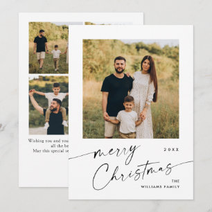 Cartes Pour Fêtes Annuelles Élégant salut minimaliste de Noël 5 Photo