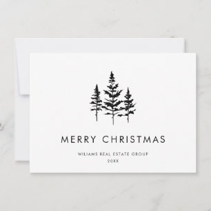 Cartes Pour Fêtes Annuelles Élégant salut minimaliste de Noël d'entreprise