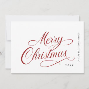Cartes Pour Fêtes Annuelles Élégant salut minimaliste de Noël d'entreprise