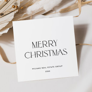 Cartes Pour Fêtes Annuelles Élégant salut minimaliste de Noël d'entreprise