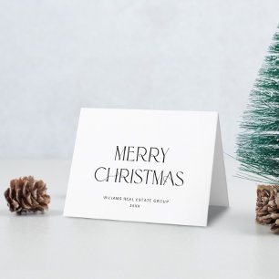Cartes Pour Fêtes Annuelles Élégant salut minimaliste de Noël d'entreprise