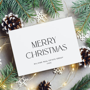 Cartes Pour Fêtes Annuelles Élégant salut minimaliste de Noël d'entreprise