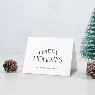 Cartes Pour Fêtes Annuelles Élégant salut minimaliste de Noël d'entreprise