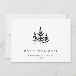 Cartes Pour Fêtes Annuelles Élégant salut minimaliste de Noël d'entreprise