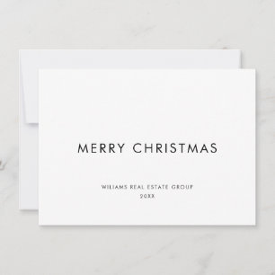 Cartes Pour Fêtes Annuelles Élégant salut minimaliste de Noël d'entreprise
