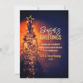 Cartes Pour Fêtes Annuelles Élégant sapin mousseux Noël noir (Devant)