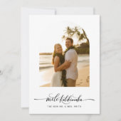 Cartes Pour Fêtes Annuelles Élégant Script Arch Mele Kalikimaka photo nouvelle (Devant)