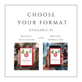 Cartes Pour Fêtes Annuelles Élégant script Baubles de Noël