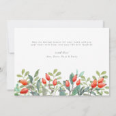 Cartes Pour Fêtes Annuelles Élégant Script Botanique Noël Photo Collage (Dos)