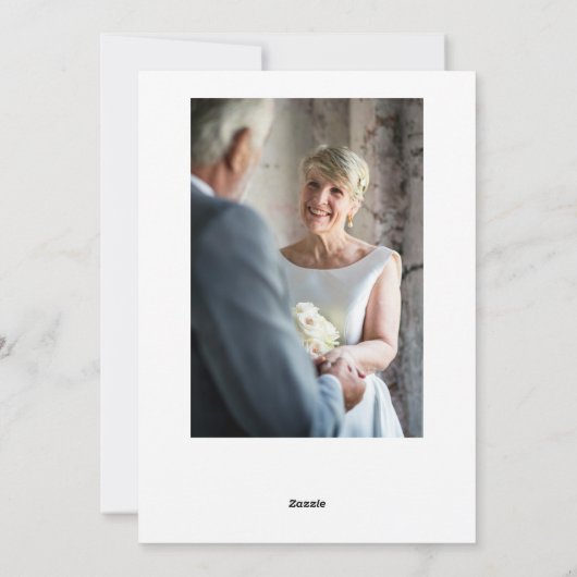 Cartes Pour Fêtes Annuelles Élégant Script classique plus vieux marié Joyeux p (Dos)