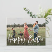 Cartes Pour Fêtes Annuelles Élégant script de pinceau moderne Joyeux photo de (Debout devant)