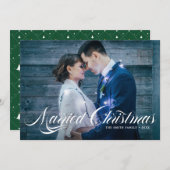 Cartes Pour Fêtes Annuelles Élégant Script Flourish Marié Noël (Devant / Derrière)