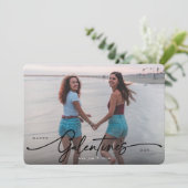 Cartes Pour Fêtes Annuelles Élégant Script Galentine's Day Flat Photo (Debout devant)