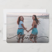 Cartes Pour Fêtes Annuelles Élégant Script Galentine's Day Flat Photo (Devant)