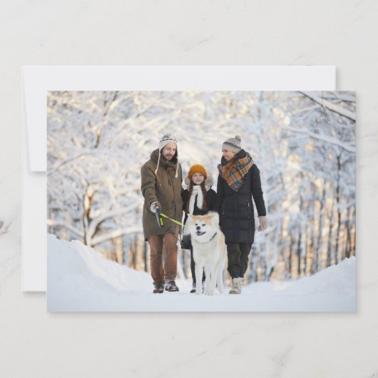 Cartes Pour Fêtes Annuelles Élégant Script Joyeux Noël Mistletoe 2 Photo (Dos)