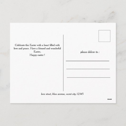 Cartes Pour Fêtes Annuelles Élégant Script Joyeux Pâques Famille Trois Photo (Dos)