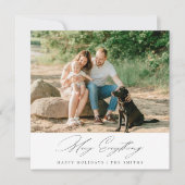 Cartes Pour Fêtes Annuelles Élégant Script Joyeux Tout Noël Côtier (Devant)