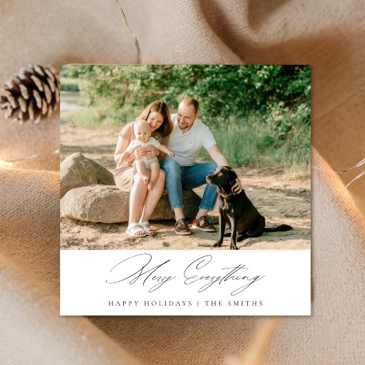 Cartes Pour Fêtes Annuelles Élégant Script Joyeux Tout Noël Côtier