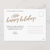 Cartes Pour Fêtes Annuelles Élégant script manuscrit (Dos)