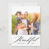 Cartes Pour Fêtes Annuelles Élégant Script Merci Collage de photos Merci (Devant)