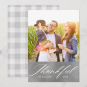 Cartes Pour Fêtes Annuelles Élégant Script Merci Collage de photos Merci (Devant / Derrière)