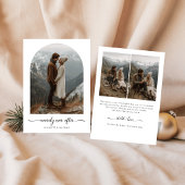 Cartes Pour Fêtes Annuelles Élégant Script Merly Jamais Après Arch Photo